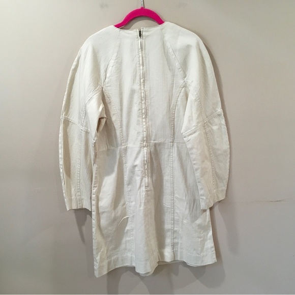 Banana Republic Women's 12 Contoured Denim Mini Dress Ivory NWT 596458 Y2K 90s - Picture 5 of 8